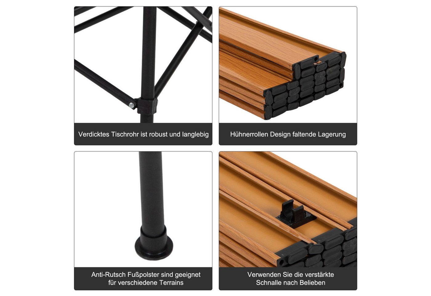 FOXSPORT Campingtisch Klapptisch, 87 x 50 x 53.5 cm – Bild 3 von 5