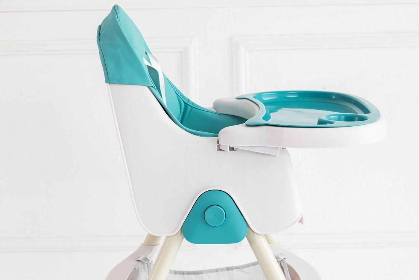 FOXSPORT Kombihochstuhl, Kinder-Esstuhl , 2 in 1 Babystuhl, Kinderklappstuhl (mit Ablagekorb, mit 5-Punkt-Sicherheitsgurt, wasserdichtes abnehmbares Tablett), k – Bild 4 von 5