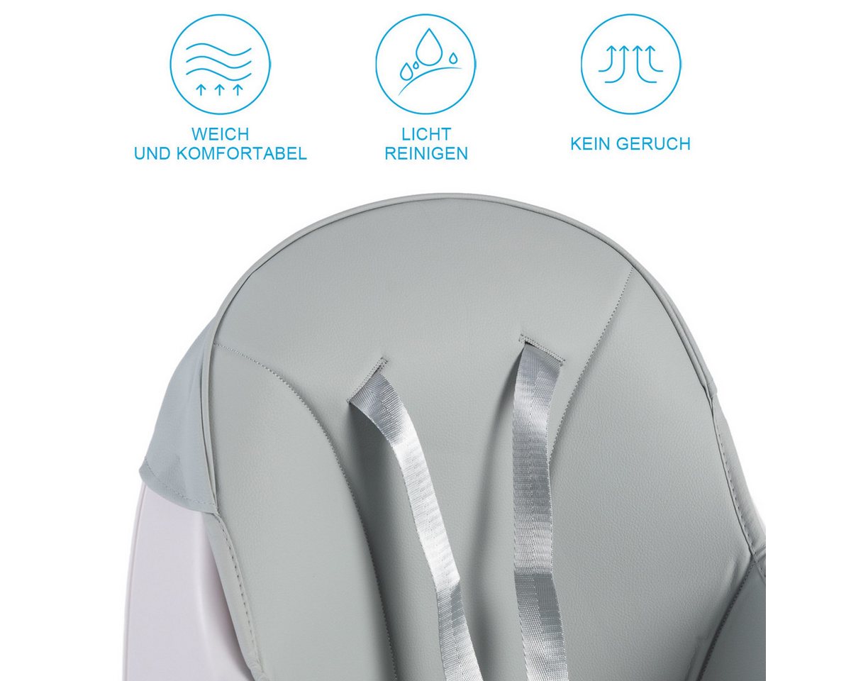 FOXSPORT Kombihochstuhl, Kinder-Esstuhl , 2 in 1 Babystuhl, Kinderklappstuhl (mit Ablagekorb, mit 5-Punkt-Sicherheitsgurt, wasserdichtes abnehmbares Tablett), k – Bild 5 von 5