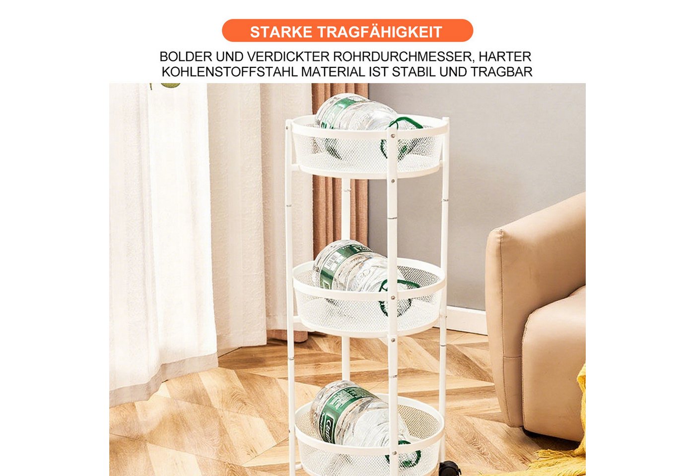 FOXSPORT Standregal faltbar mit Rollen – Bild 4 von 5