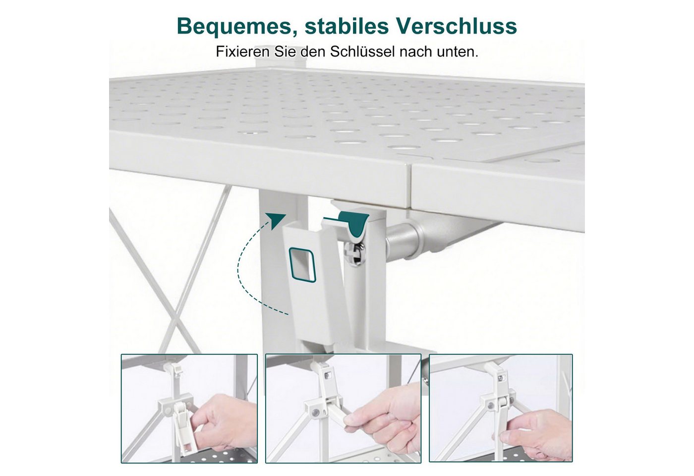 FOXSPORT Standregal mit Rollen, Mehrzweckregal, 1er-Packung, Komplett-Set, Traglast von 20 kg pro Ebene, mit 4/5 Ablagen, Lagerregal, Küchenregal, 72x37x163cm – Bild 3 von 5