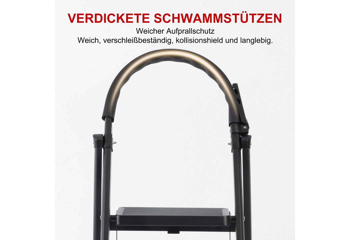 FOXSPORT Stehleiter ARK09, Trittleiter, Haushaltsleiter 3-5 Stufen, Klappleiter, Multifunktionsleiter, Arbeitsleiter klappbar, bis 150 kg, stabil – Bild 5 von 5