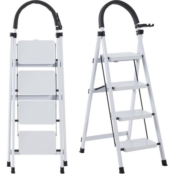 FOXSPORT Stehleiter ARK10, Trittleiter, Haushaltsleiter 3-5 Stufen, Klappleiter, Multifunktionsleiter, Arbeitsleiter klappbar, bis 150 kg, stabil
