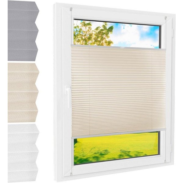 Foxx Plissee Plissee Klemmfix creme 35x100 cm