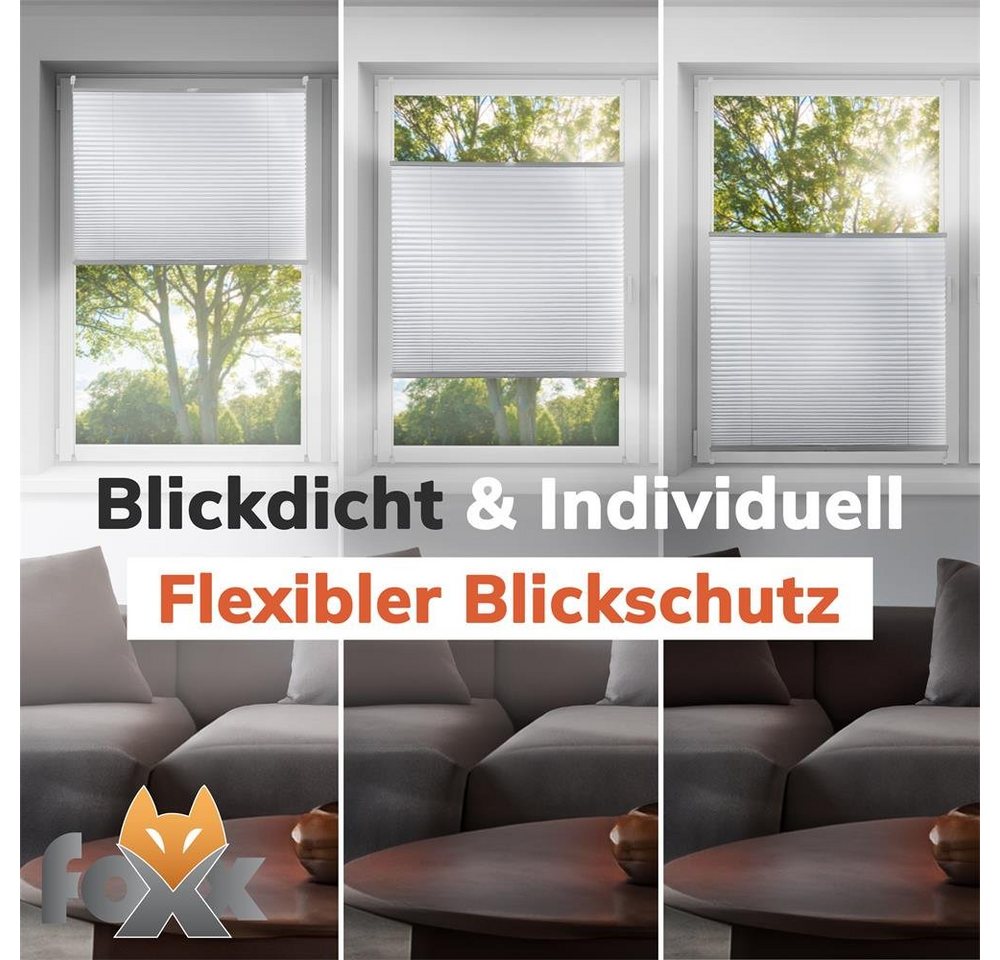 Foxx Plissee Plissee Klemmfix grau 35x100 cm – Bild 5 von 5