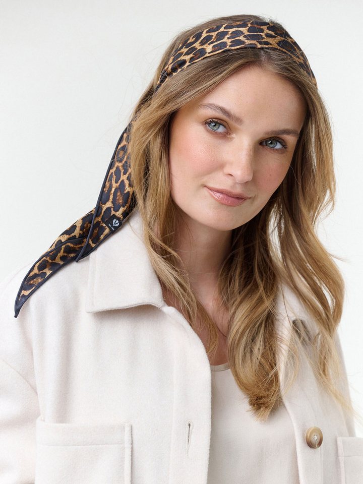 Fraas Modetuch Diamond Shape Seidentuch mit Leo-Design – Bild 5 von 5