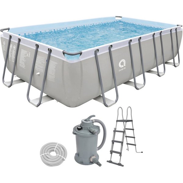Avenli Framepool Avenli Frame Plus Rectangular Pool Komplettset 549x305x122 cm, Aufstel (Stahlrahmenpool Komplettset mit Sandfilter)