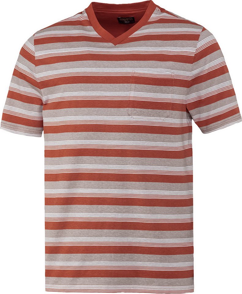 Franco Bettoni Pyjama (Set, 4-teiliges Pyjama-Set: 2 Kurzarm-Shirts, 2 Shorts) aus reinster Baumwolle – Bild 2 von 5