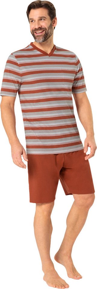 Franco Bettoni Pyjama (Set, 4-teiliges Pyjama-Set: 2 Kurzarm-Shirts, 2 Shorts) aus reinster Baumwolle – Bild 4 von 5