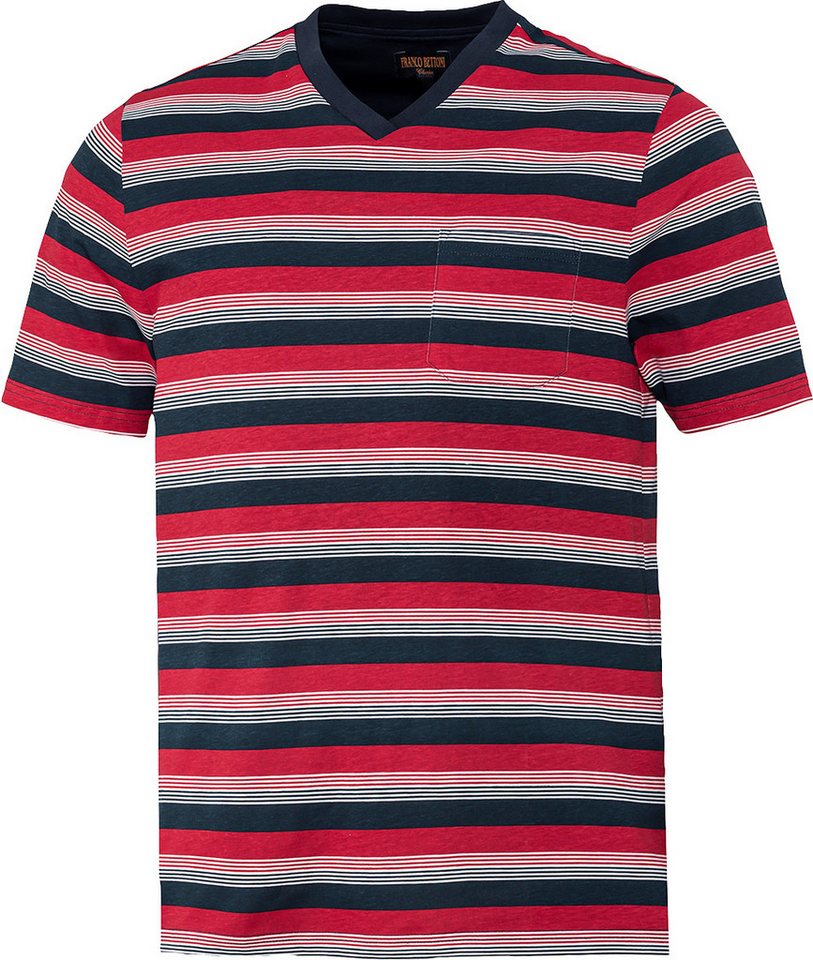 Franco Bettoni Pyjama (Set, 4-teiliges Pyjama-Set: 2 Kurzarm-Shirts, 2 Shorts) aus reinster Baumwolle – Bild 5 von 5
