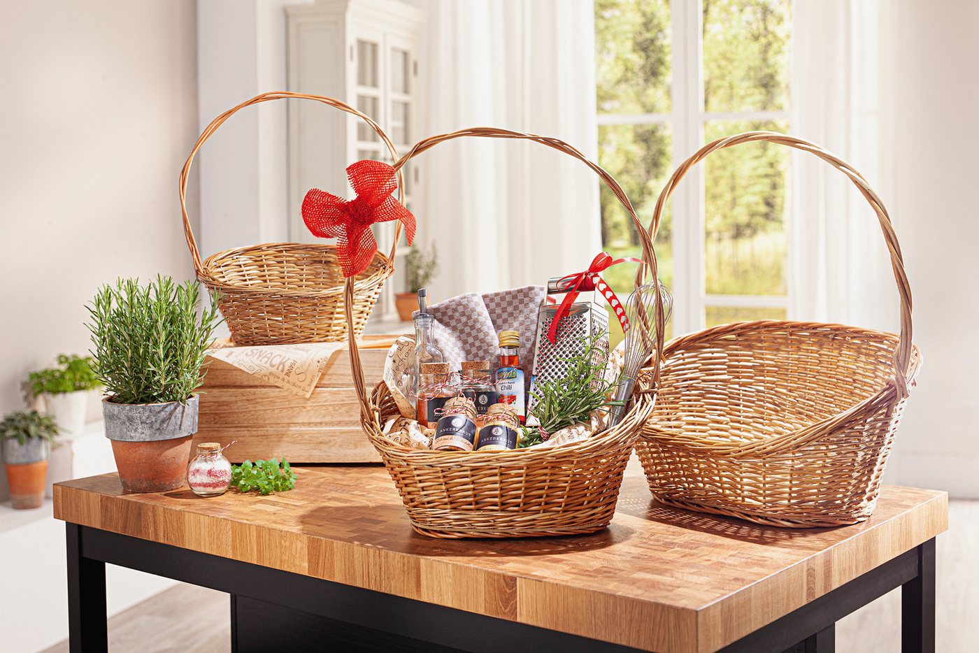 Frank Flechtwaren Allzweckkorb, Präsentkorb Korb Natur 47cm – Bild 2 von 4