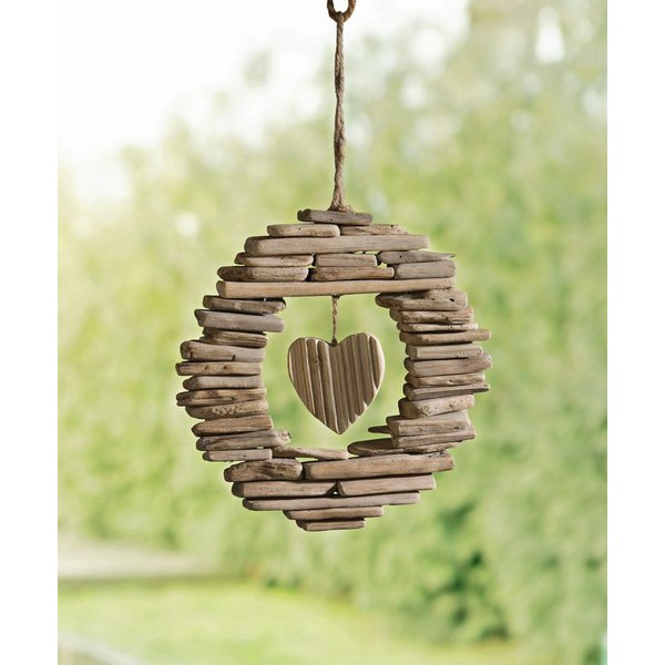 Frank Flechtwaren Dekokranz, Kranz Wooden-Heart