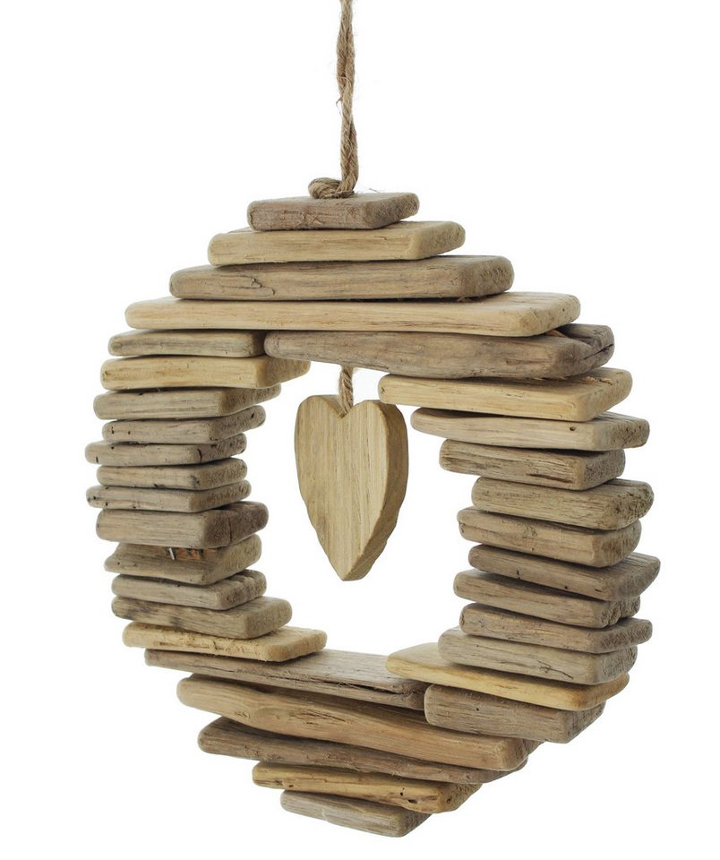 Frank Flechtwaren Dekokranz, Kranz Wooden-Heart – Bild 2 von 4