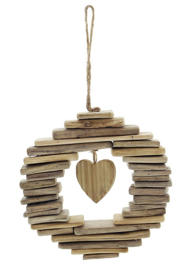 Frank Flechtwaren Dekokranz, Kranz Wooden-Heart – Bild 3 von 4