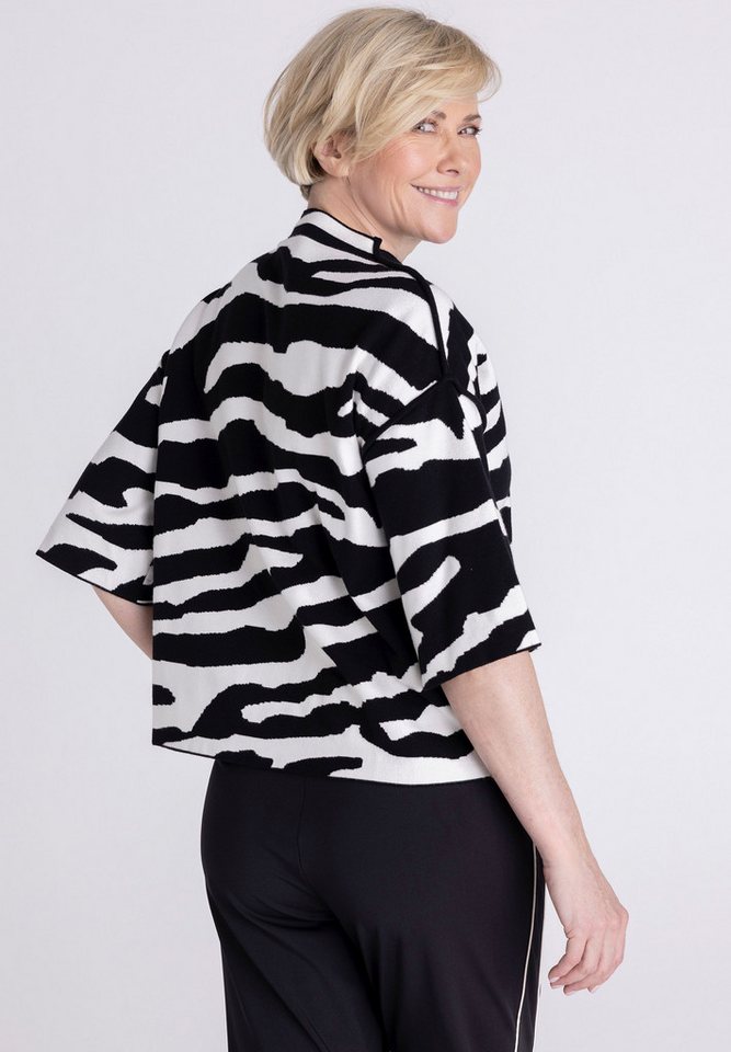 FRANK WALDER Strickpullover mit Animal-Print – Bild 3 von 5