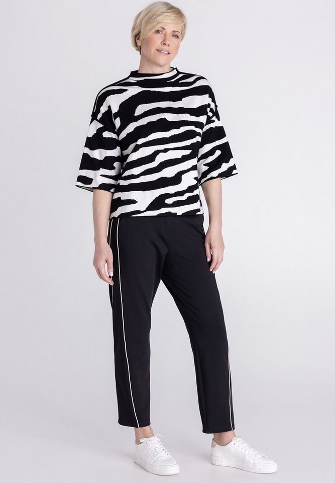 FRANK WALDER Strickpullover mit Animal-Print – Bild 4 von 5