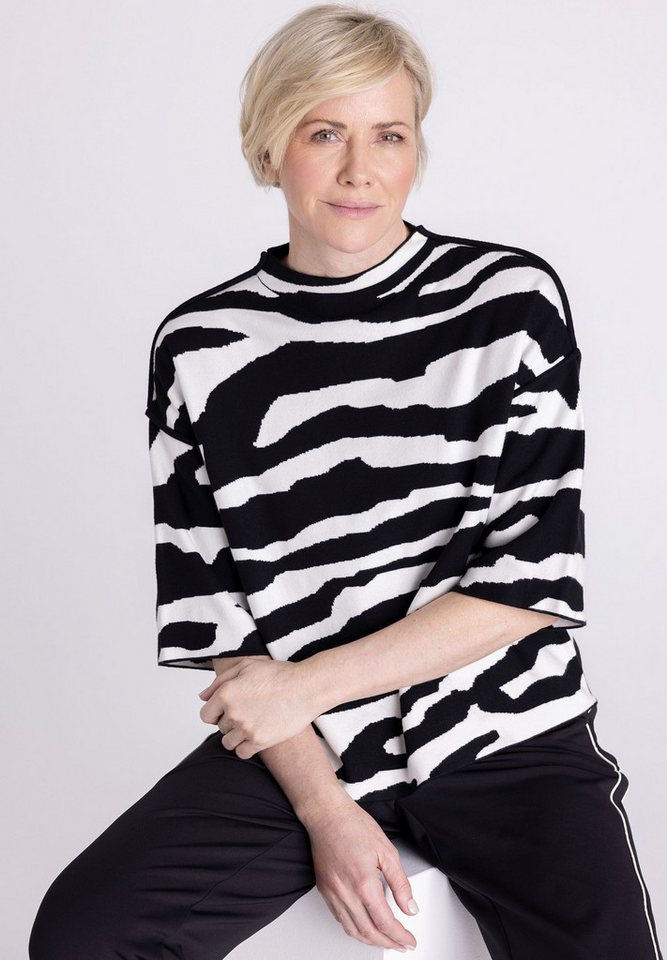 FRANK WALDER Strickpullover mit Animal-Print – Bild 5 von 5