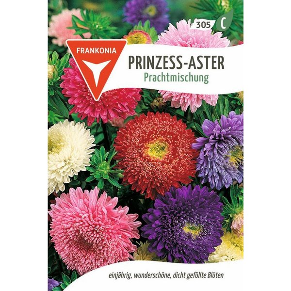 FRANKONIA Blumensamen Prinzess-Aster, Prachtmischung - Astern-Samen Saatgut Samen, Callistephus chinen