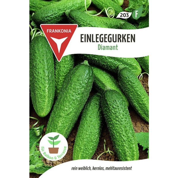 FRANKONIA Gemüsesamen Einlegegurke, Diamant F1 - Gurken-Samen Saatgut Samen, Cucumis sativus
