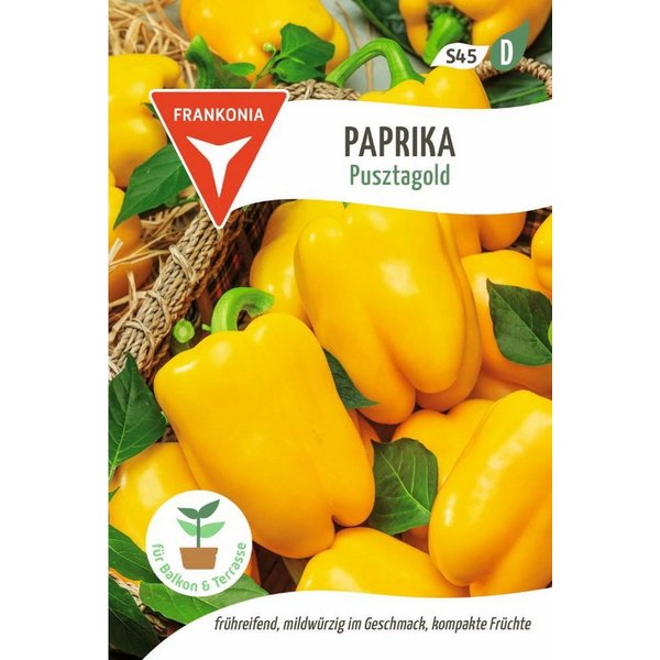 FRANKONIA Gemüsesamen Paprika, Pusztagold - Paprika-Samen Saatgut Samen, Capsicum annuum