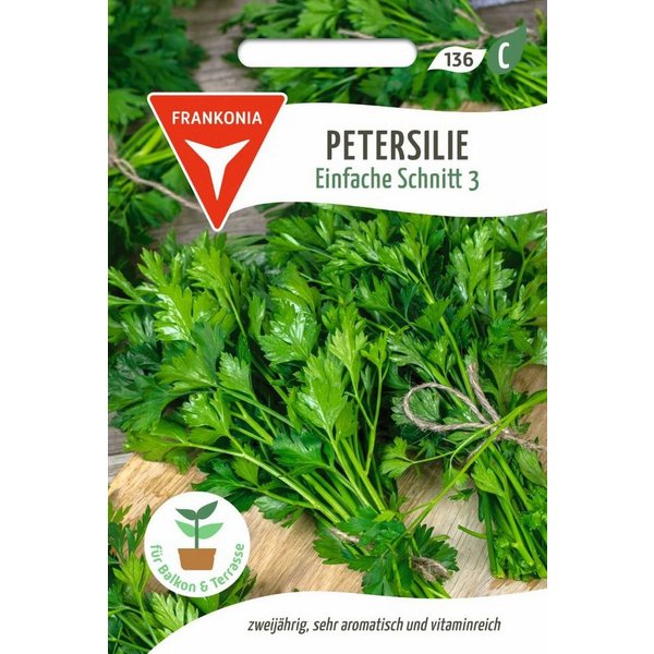 FRANKONIA Kräutersamen Petersilie, Einfache Schnitt 3 - Gewürz Petersilien-Samen Saatgut, Petroseinum crispum