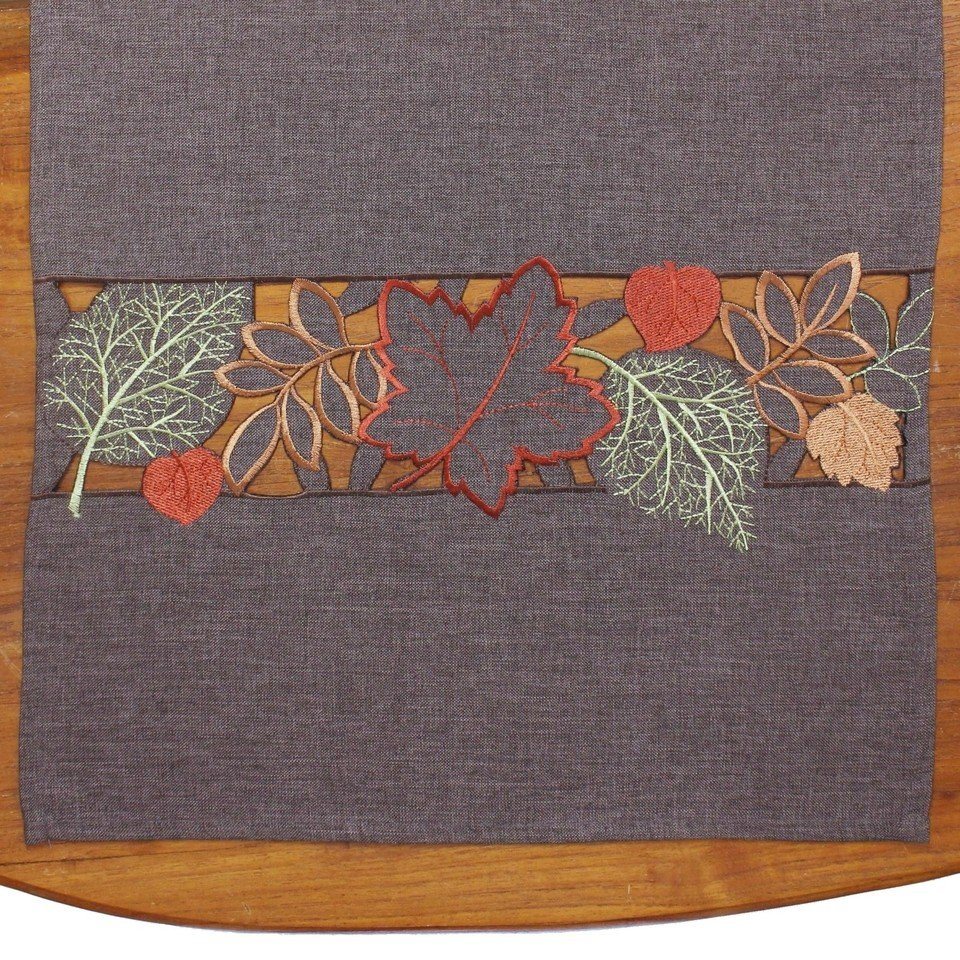 Franky Tischläufer Tischläufer 'Herbstlaub', braun, ca. 40 x 150 cm – Bild 3 von 3