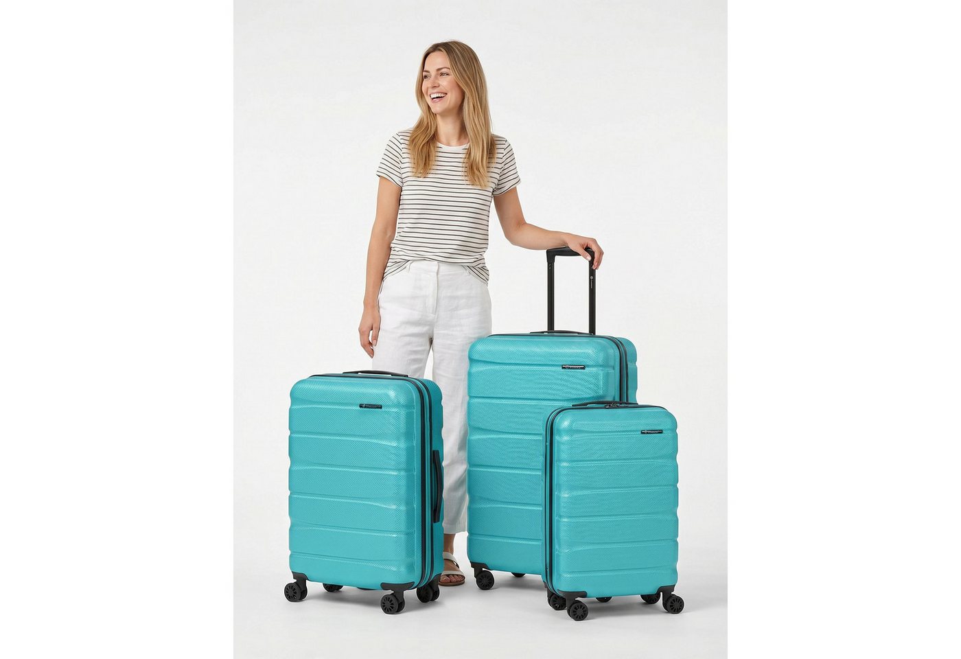 Franky Trolleyset Munich 4.0, 4 Rollen, (3-teilig, 3 tlg), ABS – Bild 2 von 5