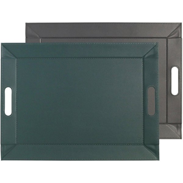freeform Tablett DUO, 2-farbiges Wendetablett, Tablett und Tisch-Set in einem, wendbar, Kunstleder, (1-tlg), mit Doppelfunktion, pflegeleicht und kann platzspar