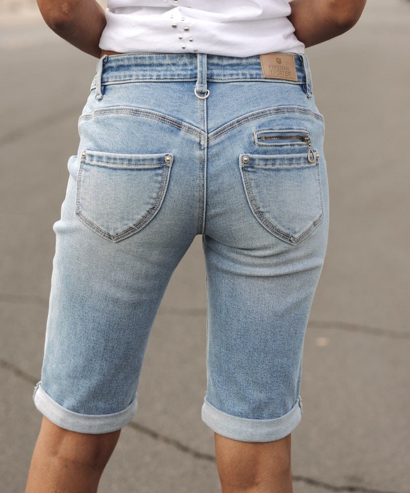 Freeman T. Porter Jeansshorts Belixa Super Stretch Denim jalneo light – Bild 5 von 5