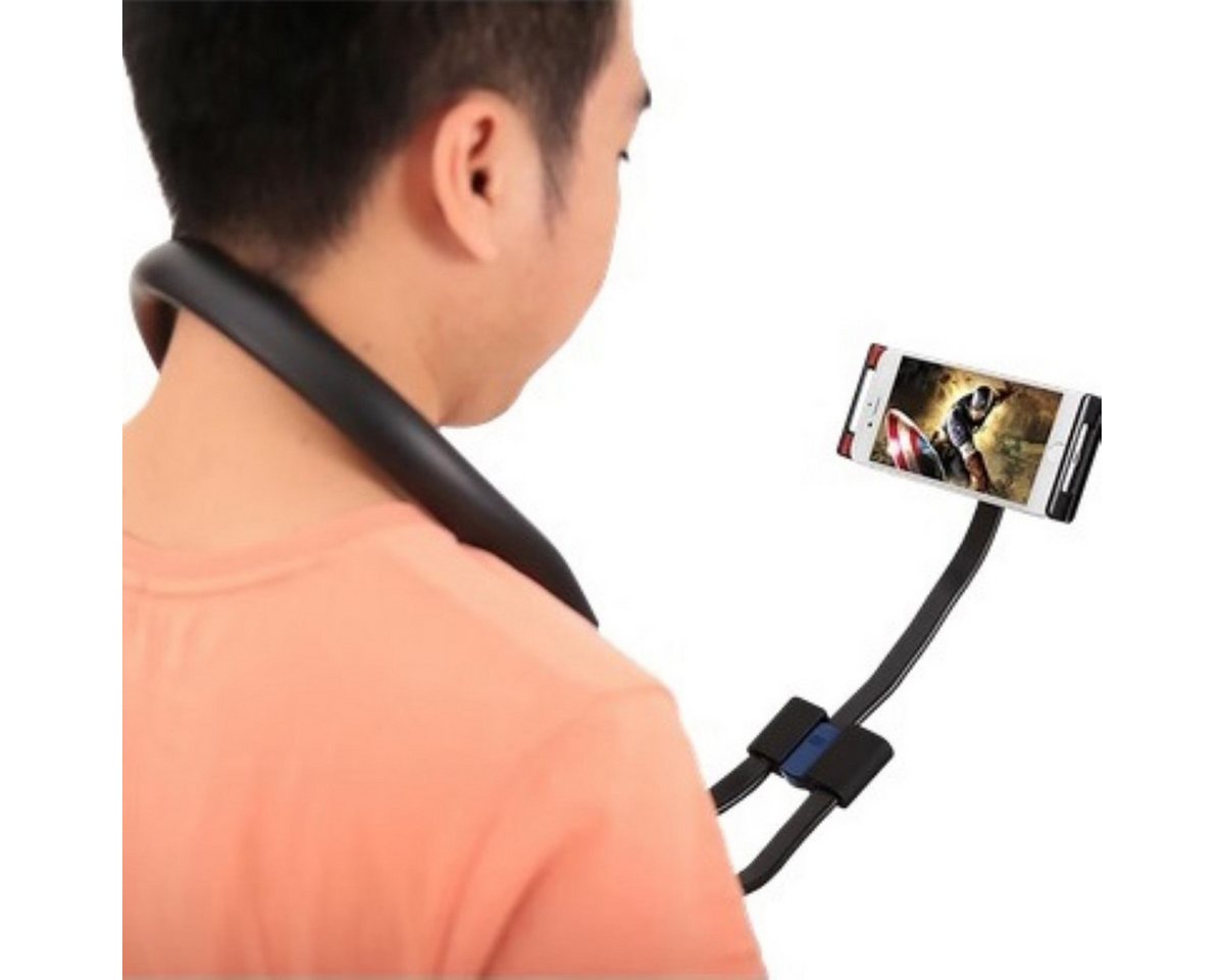 freenet TV Tablet-Halterung Basics Handy-Halterung Nackenhalterung, (Hals Halter Smartphone Tablet POV VLOG Selfie Bett 360-Grad) – Bild 3 von 5