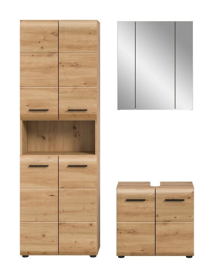 freiraum Badezimmer-Set Ice, in artisan oak - 135x185x30cm (BxHxT) – Bild 3 von 5