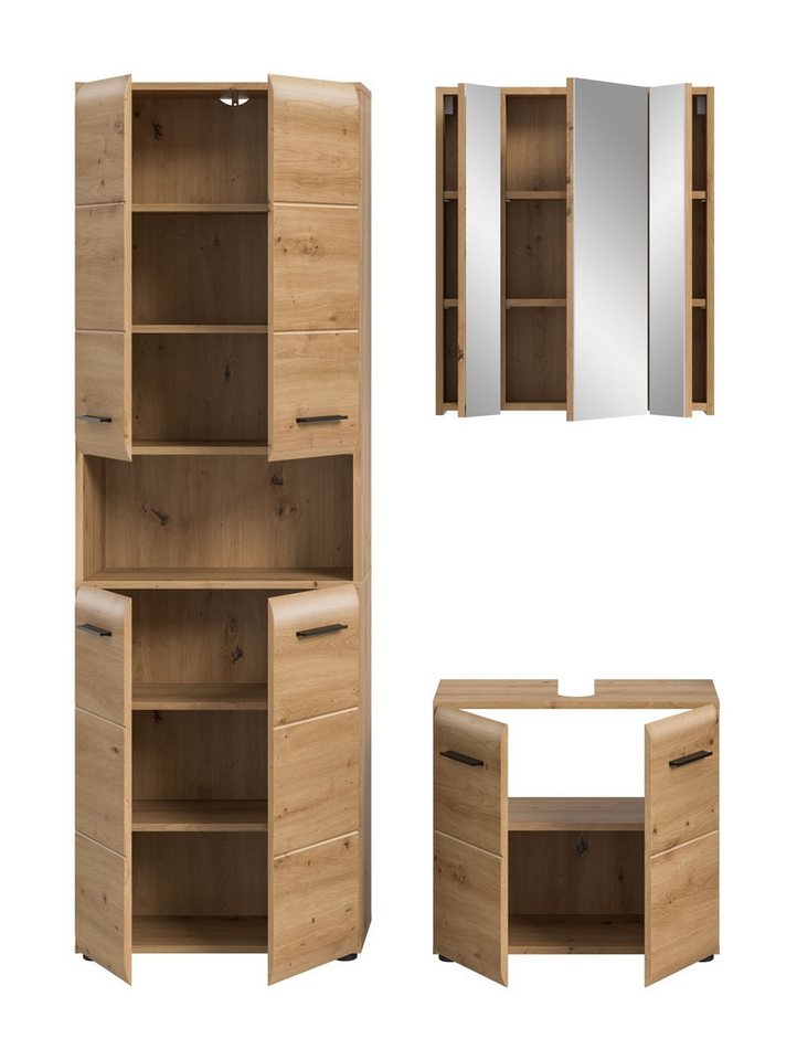 freiraum Badezimmer-Set Ice, in artisan oak - 135x185x30cm (BxHxT) – Bild 4 von 5