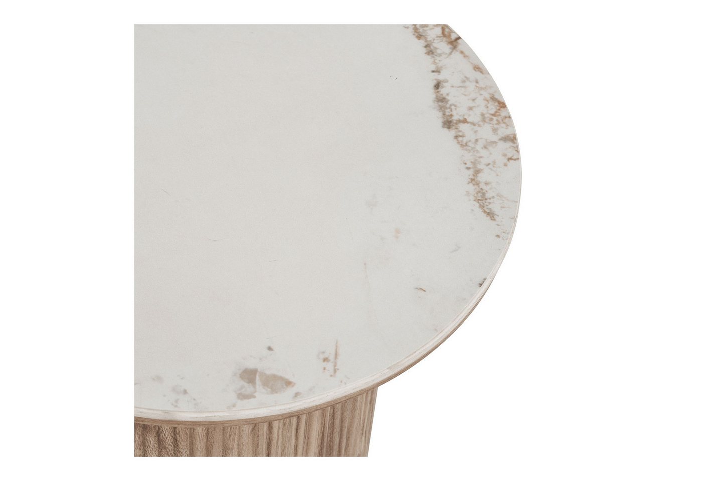 freiraum Beistelltisch Athens, in Weiss / Dunkelbraun, Keramik, MDF, Dekor - 50x45 (HxD) – Bild 5 von 5