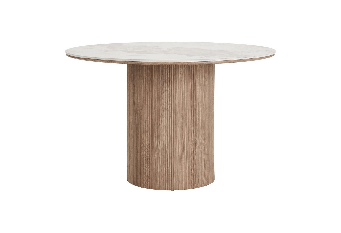 freiraum Esstisch Athens, in weiss / Dunkelbraun, Keramik, MDF, Dekor - 76x120cm (HxD) – Bild 3 von 5