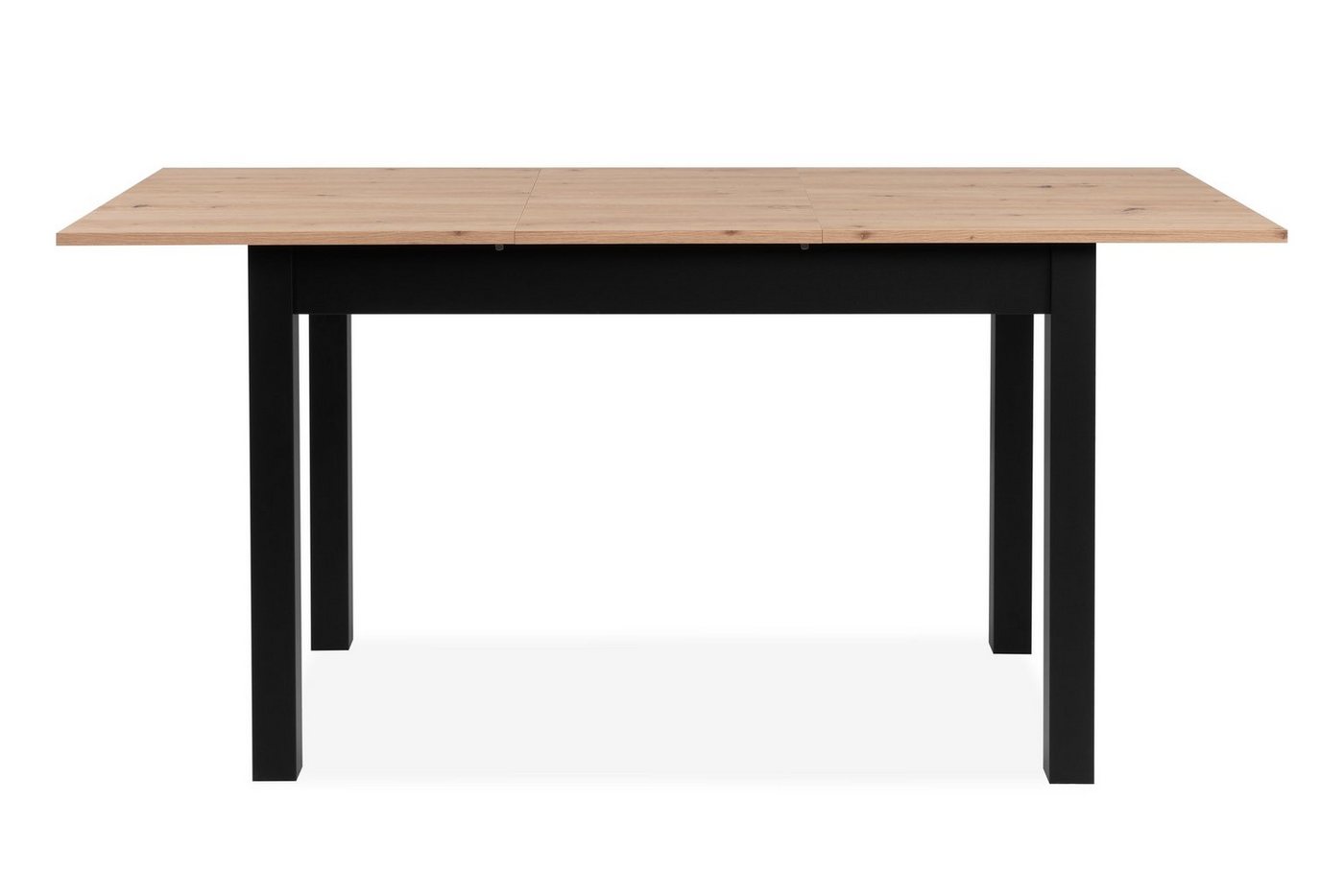 freiraum Esstisch Esstisch >Coburg< ausziehbar, Artisan Eiche / Schwarz - in verschieden, ausziehbar, Artisan Eiche / Schwarz - in verschiedenen Größen – Bild 4 von 5