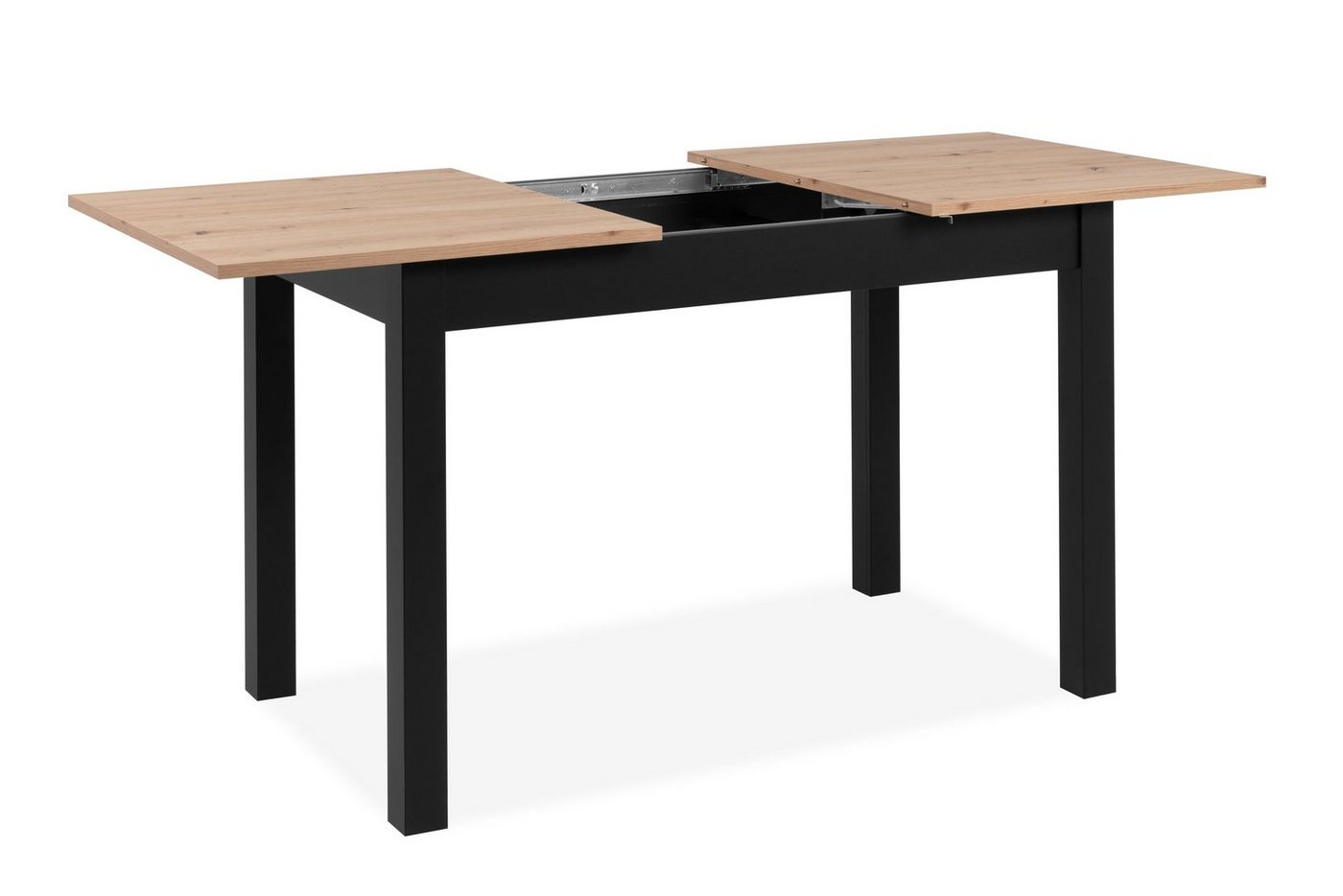 freiraum Esstisch Esstisch >Coburg< ausziehbar, Artisan Eiche / Schwarz - in verschieden, ausziehbar, Artisan Eiche / Schwarz - in verschiedenen Größen – Bild 5 von 5
