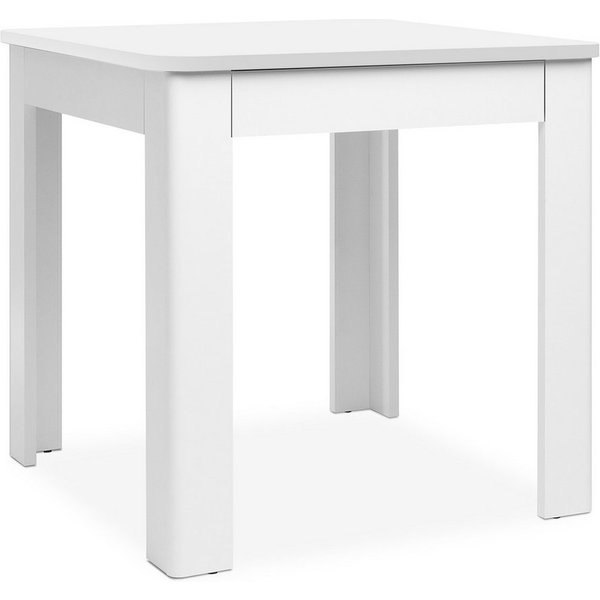 freiraum Esstisch Oslo, mit Schublade, in Weiß - 80x77x80cm (BxHxT)