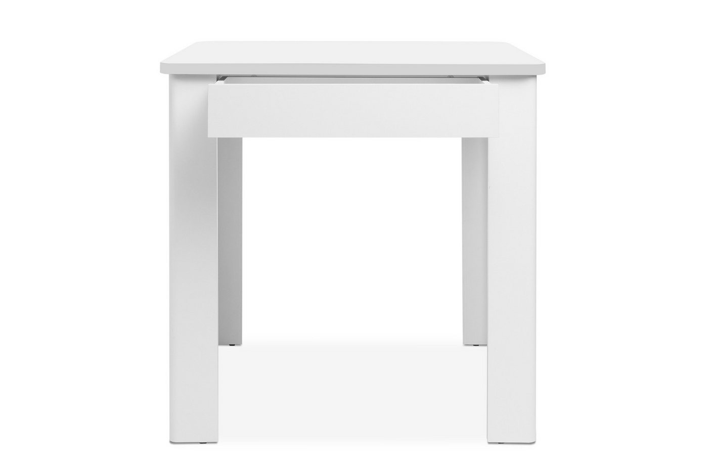 freiraum Esstisch Oslo, mit Schublade, in Weiß - 80x77x80cm (BxHxT) – Bild 5 von 5