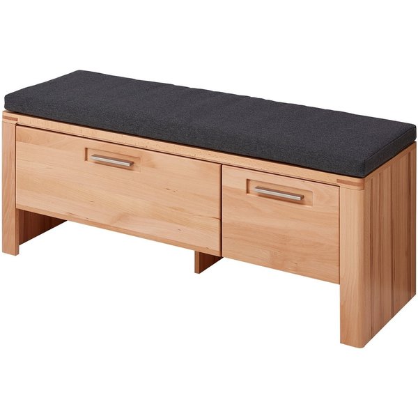 freiraum Schuhbank Nature One, inkl. Kissen, 1 Klappe, FSC Kernbuche teilmassiv - 120x48x40cm (B/H/T)