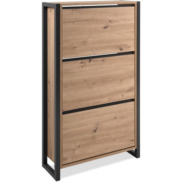 freiraum Schuhkipper Denver, 3 Klappen, Dekor Artisan Eiche Dekor / anthrazit - 70x125x25cm (BxHxT)