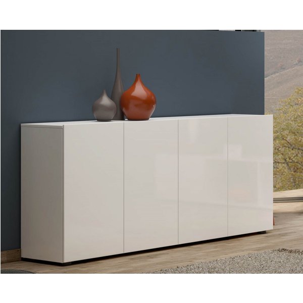 freiraum Sideboard Mister, in weiss, Lack Hochglanz - 180x80x38cm (BxHxT)