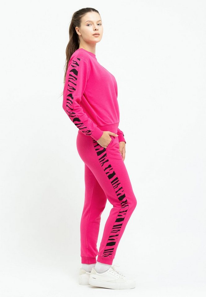 Tom Barron Freizeitanzug Tom Barron Zebra Pattern Sweatshirt And Pant Set, mit modernem Design – Bild 5 von 5