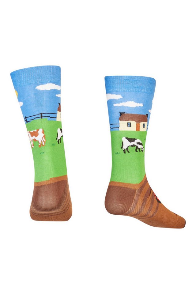 AbgeStrumpft Freizeitsocken AbgeStrumpft Traktor Socken (1 Paar, 1-Paar, 1 Paar) lustiges Design – Bild 2 von 5
