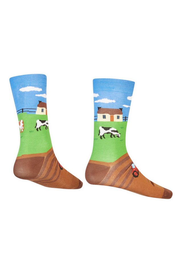 AbgeStrumpft Freizeitsocken AbgeStrumpft Traktor Socken (1 Paar, 1-Paar, 1 Paar) lustiges Design – Bild 3 von 5