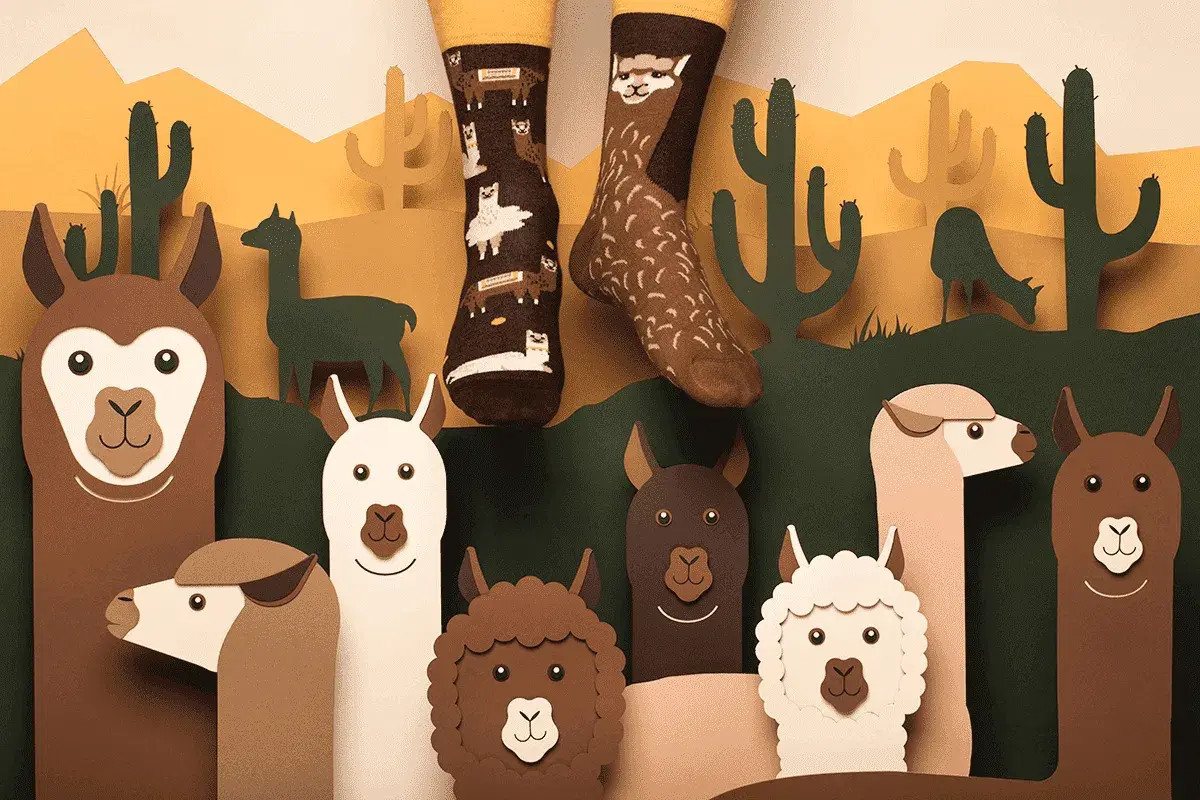 Many Mornings Freizeitsocken Many Mornings Fluffy Alpaca (1 Paar, 1-Paar, 1 Paar) immer ein dismatching Paar – Bild 3 von 3