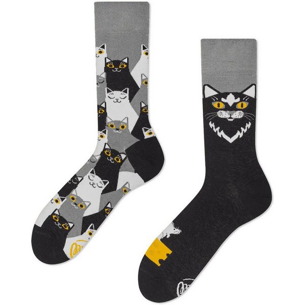 Many Mornings Freizeitsocken Many Mornings Socken Black Cat (1 Paar, 1-Paar, 1 Paar) immer ein dismatching Paar