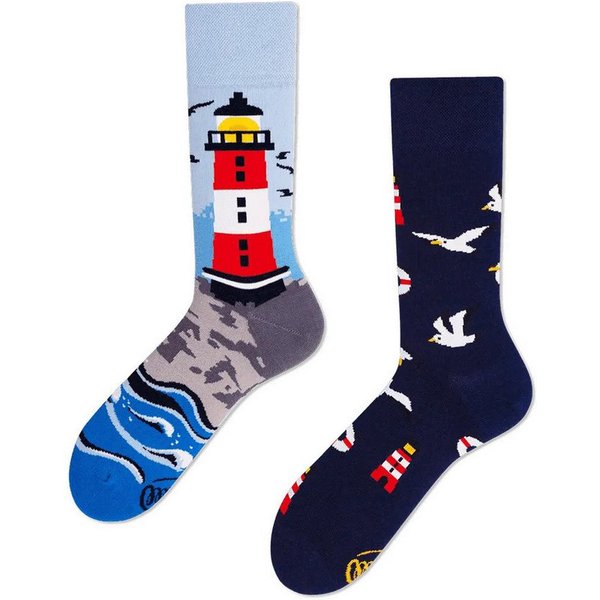 Many Mornings Freizeitsocken Many Mornings Socken Nordic Lighthouse (1 Paar, 1-Paar, 1 Paar) immer ein dismatching Paar