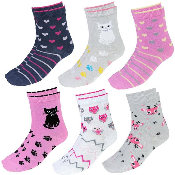 TupTam Freizeitsocken TupTam Kinder Socken Bunt Gemustert 6er Pack für Mädchen und Jungen