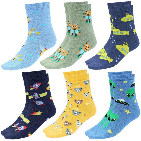 TupTam Freizeitsocken TupTam Kinder Socken Bunt Gemustert 6er Pack für Mädchen und Jungen