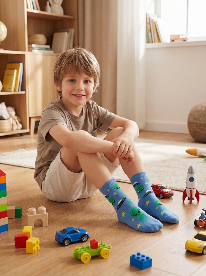 TupTam Freizeitsocken TupTam Kinder Socken Bunt Gemustert 6er Pack für Mädchen und Jungen – Bild 5 von 5